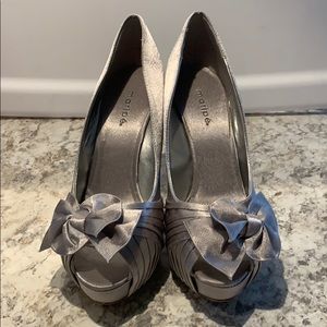 Dressy silver high heels